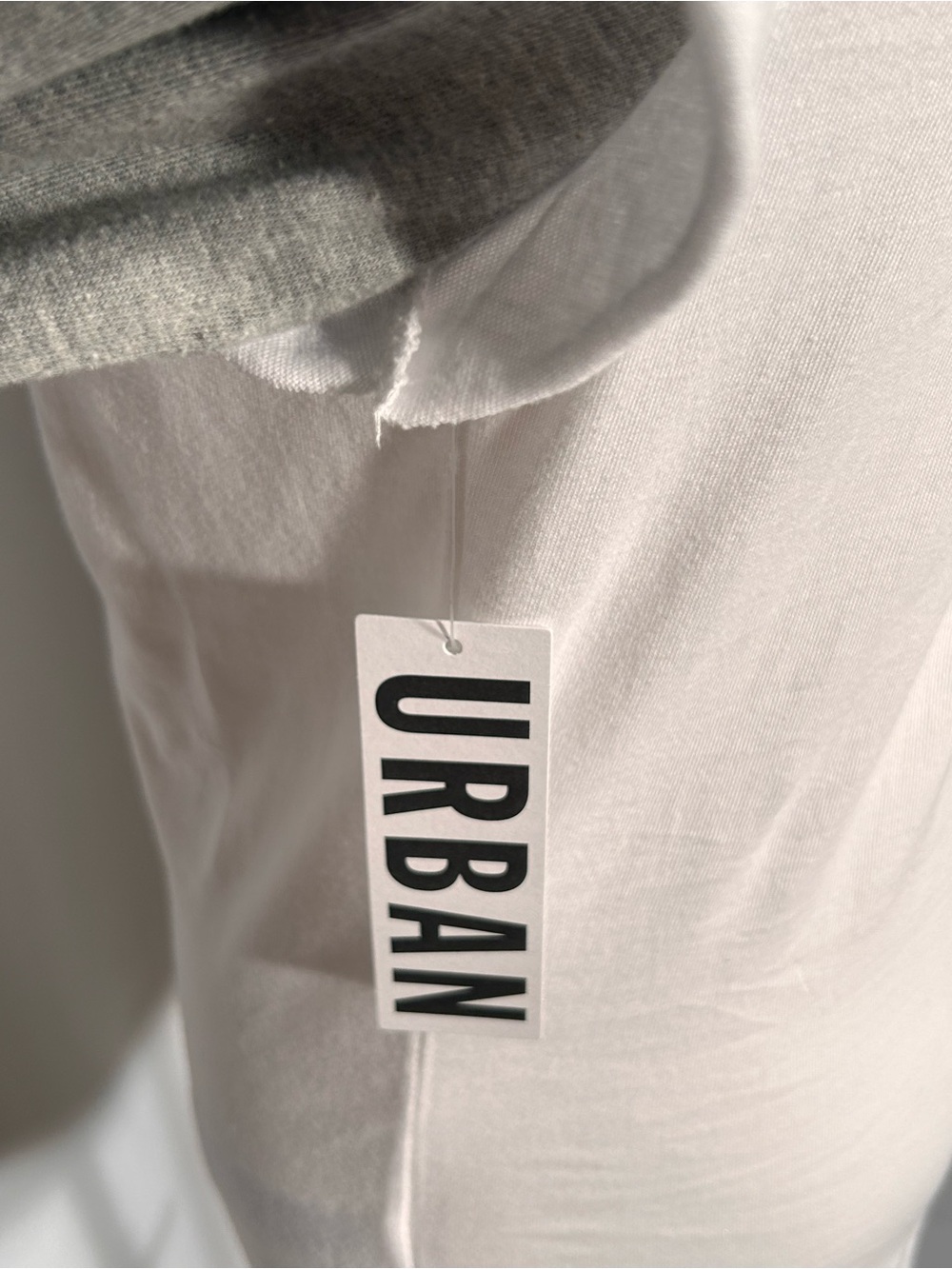 NWT Urban Outfitters White Tee with Gray Attached Long Sleeves 90s Grunge Y2K - Picture 3 of 8